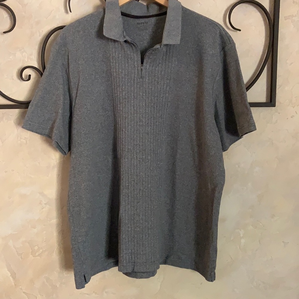 Heather grey short sleeve Alfani sweater